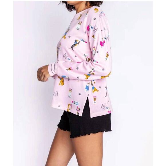 PJ Salvage Women's Woof For Love LS - Blush - Medium - New with tags - Picture 7 of 7